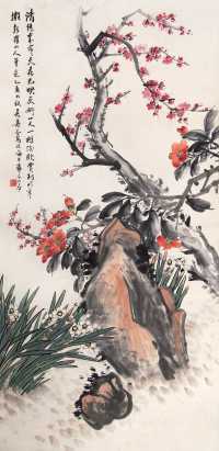 吴寿谷 乙亥（1935年）作 花卉 立轴